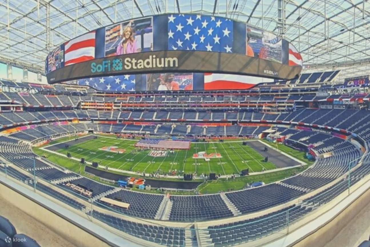 Los Angeles Chargers players celebrating at SoFi Stadium