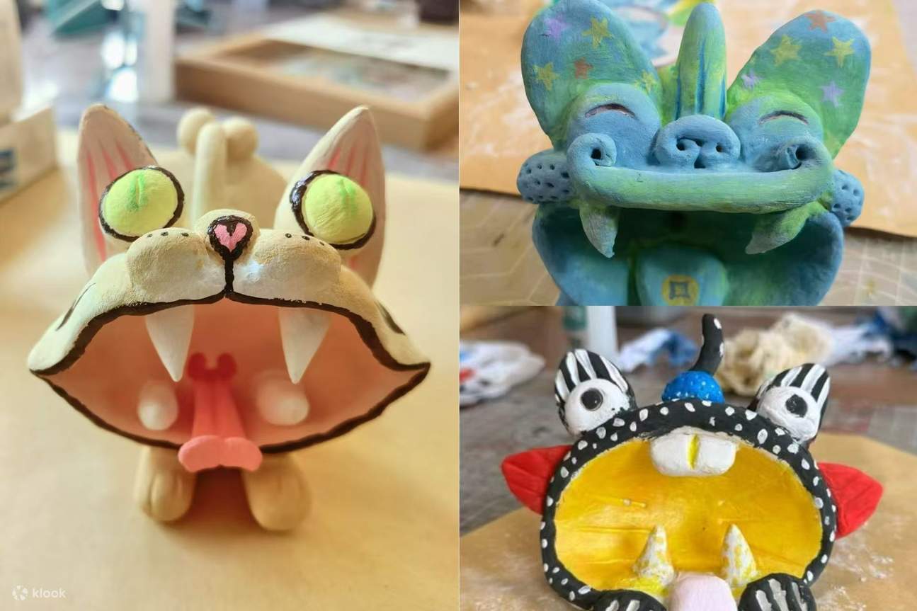 Die Tonkatzenfiguren müssen auf das Brennen im Ofen warten, die batikgefärbten Stoffe müssen den Prozess der 