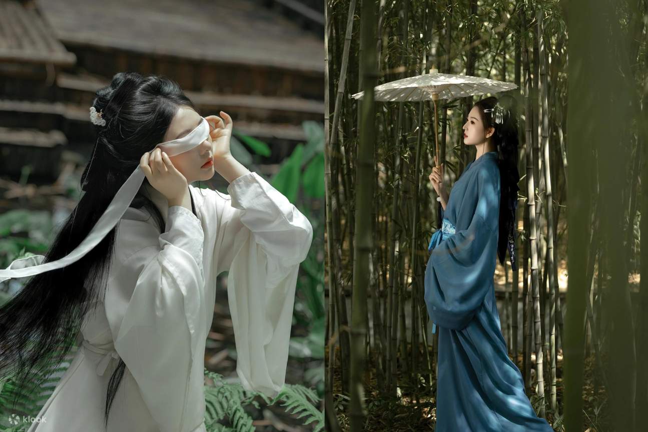 ประสบการณ์สวมชุดฮั่นฝูตามฤดูกาลที่ร้าน Chengdu Hua Shang Yue Ling