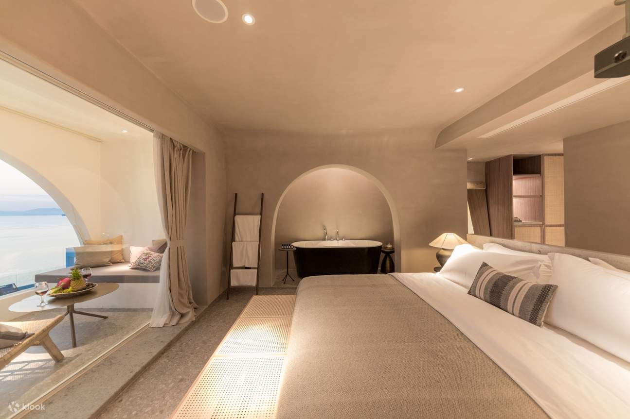 Chambre Lit King-Size avec Terrasse et Vue sur Mer du Bâtiment C·Lanyan