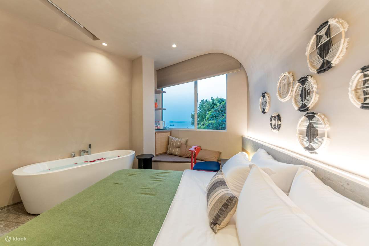 Chambre Lit King-Size Exquise avec Vue sur l'Océan du Bâtiment D·Bibo