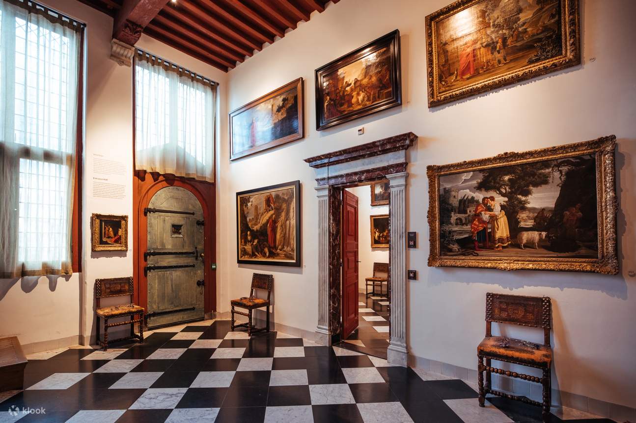 room of artwork at rembrandt house museum