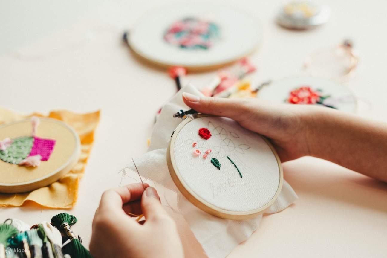Floral Embroidery Hoop Online Klook India