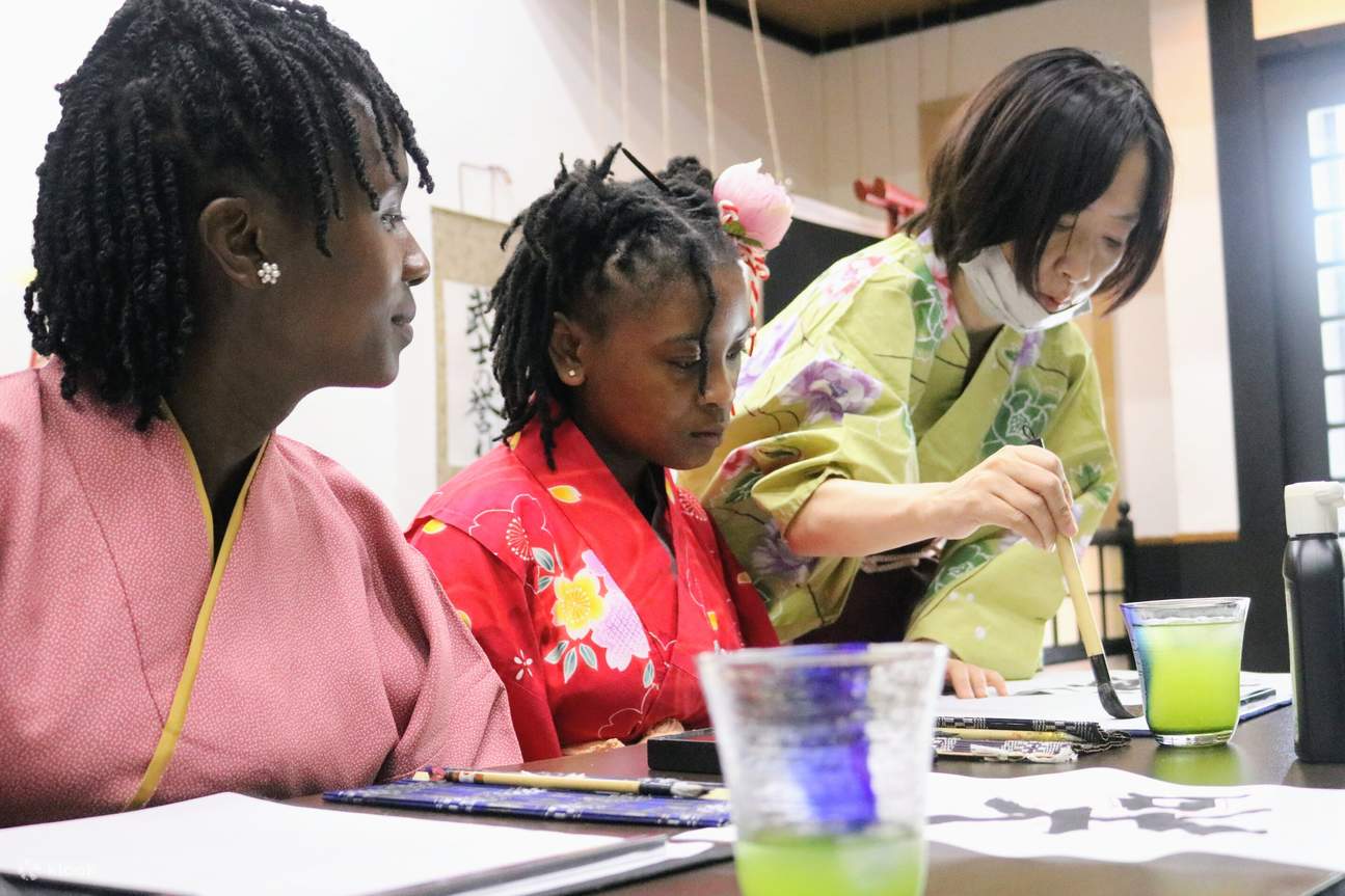 Learn Japanese calligraphy and Zen while wearing a kimono