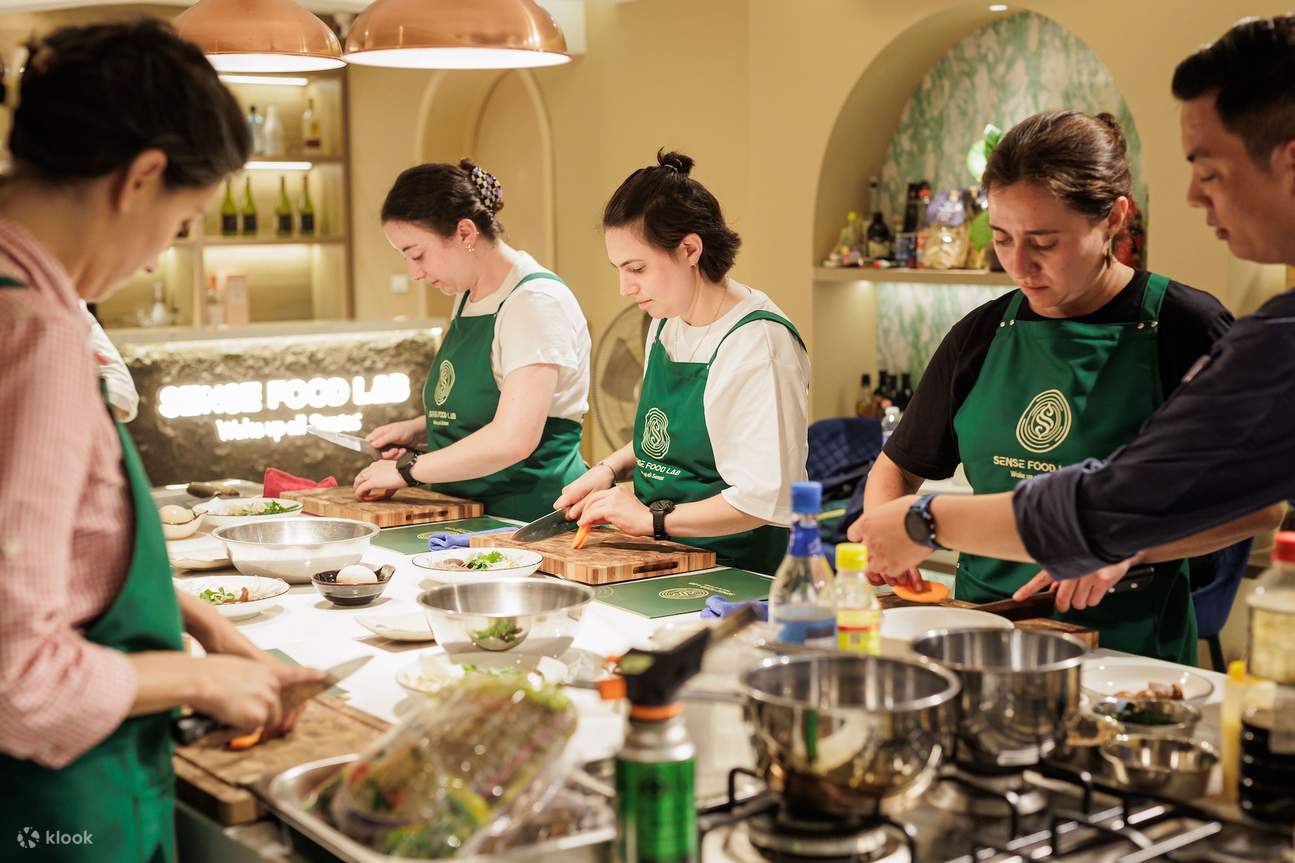 Vietnamese Cooking Class with Market Tour at Sense Food Lab Hanoi