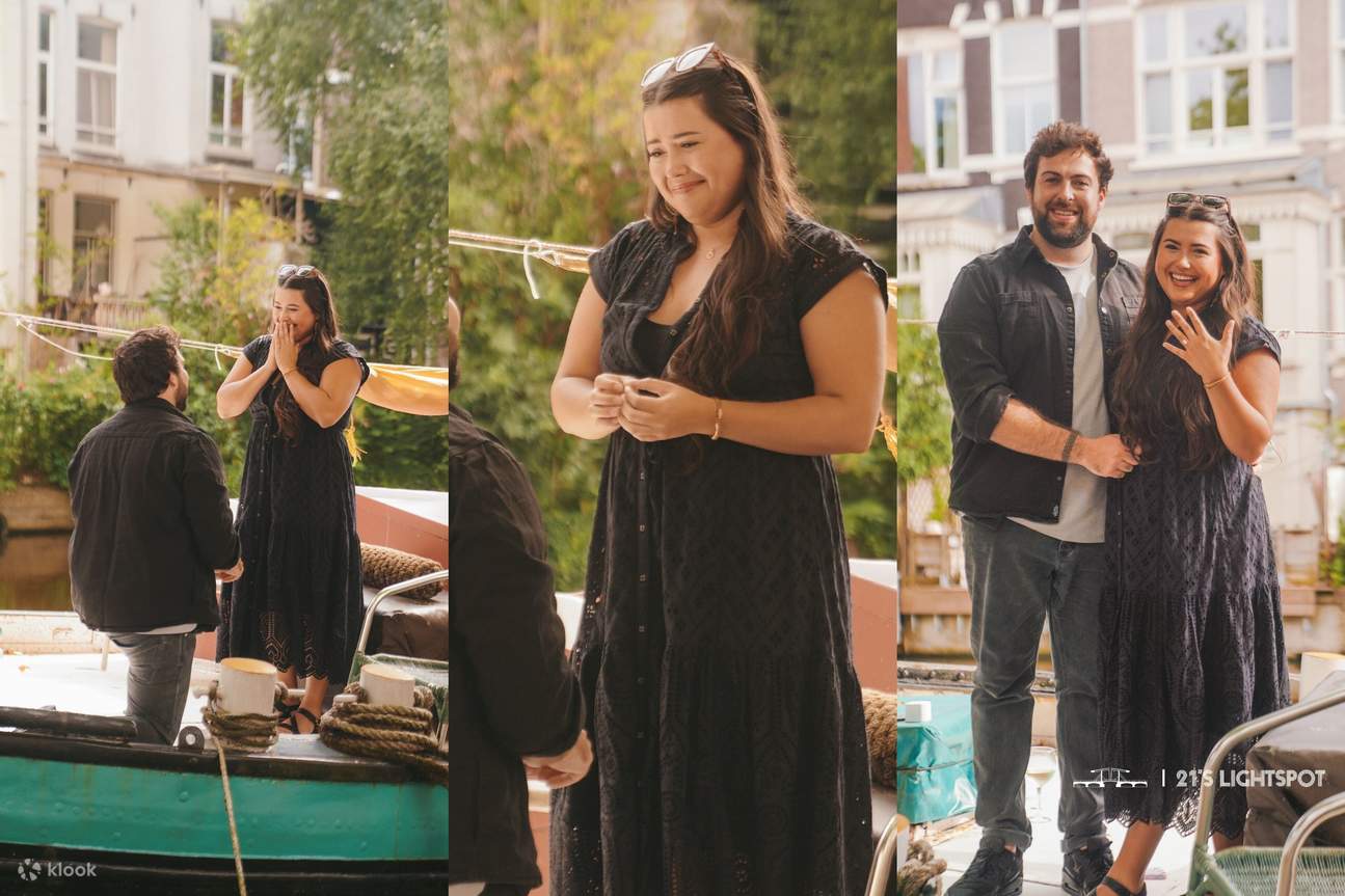 Sesi pemotretan pribadi di Amsterdam Canal: Foto yang Diedit