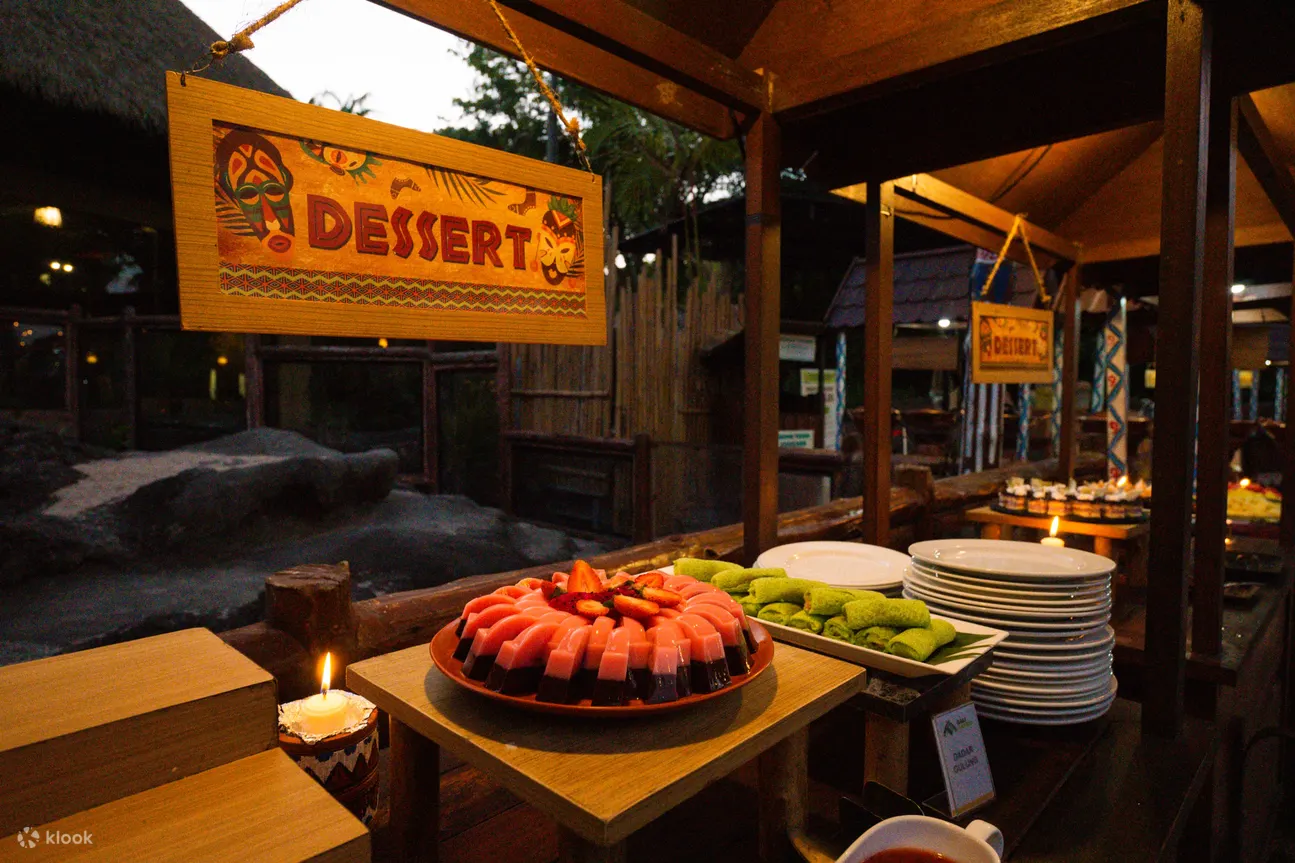 dessert buffet at bali safari