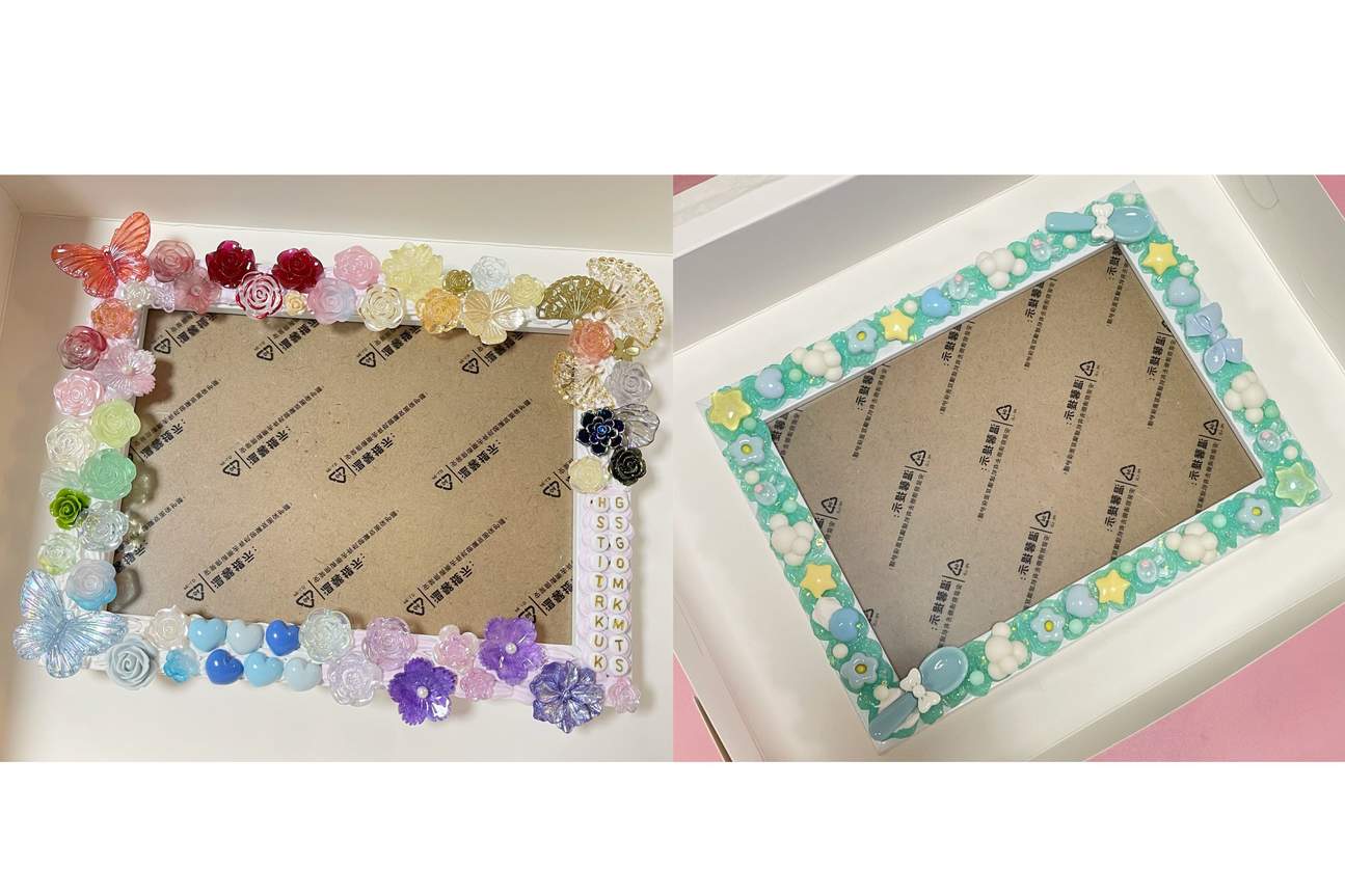 Experience the joy of creating your very own Decoden photo frame! Let your creativity run wild and have fun designing a piece that’s completely unique and full of personality.