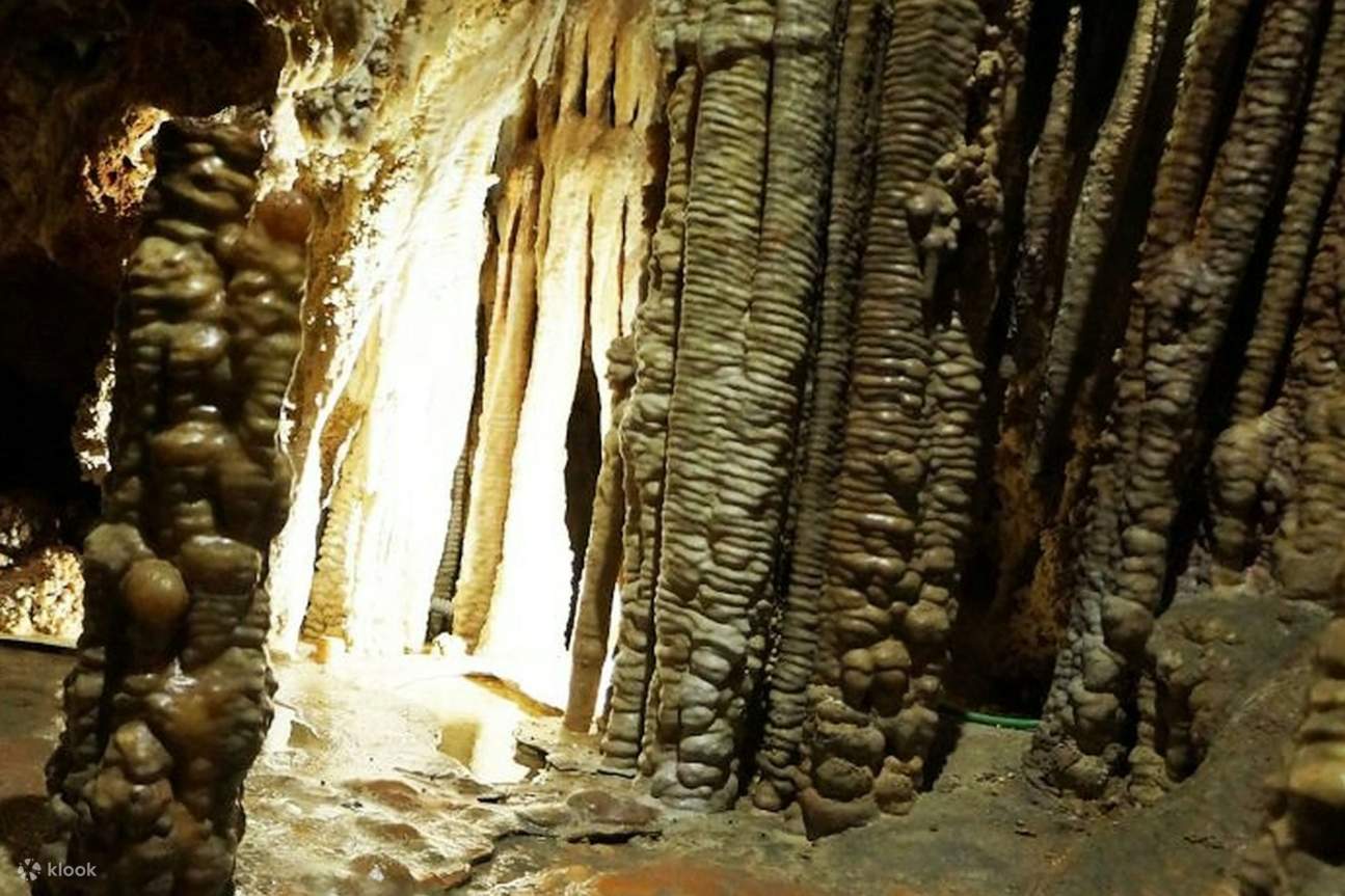 Walk through ancient corridors that connect breathtaking underground galleries in a unique cave experience