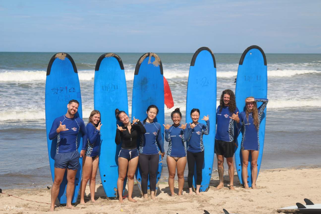 Surfing Lesson At By UP2U Surf School Bali in Kuta, Bali and Kuta Beach