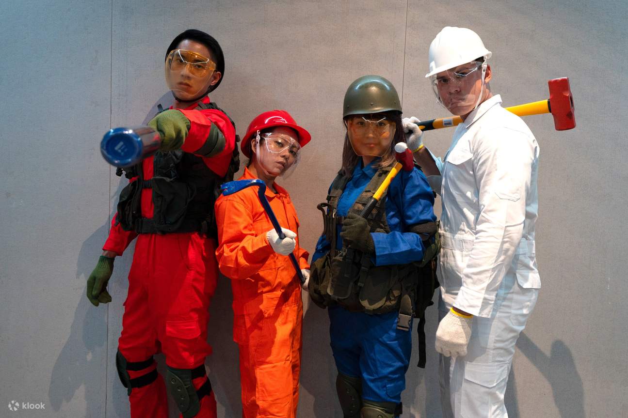 Grupo de personas preparándose para arrasar.