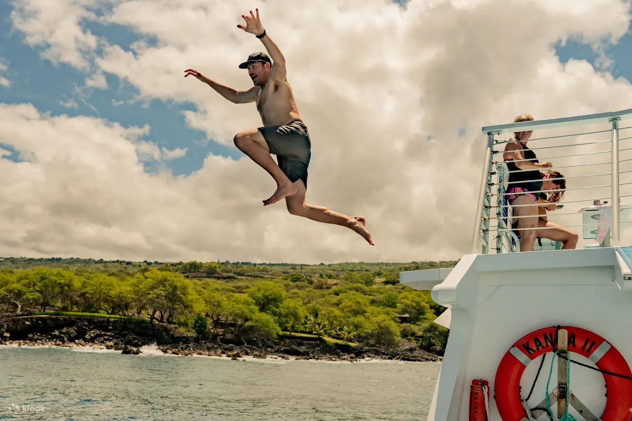 Man jumping into the sea