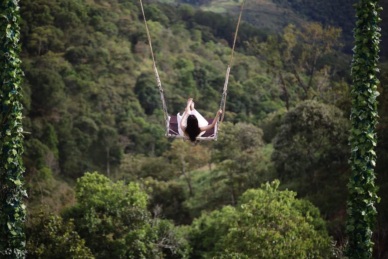 swings at Dalat flower highland