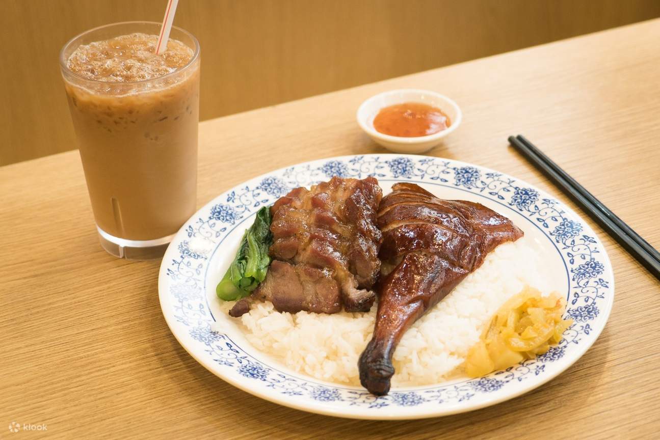 Ki's Signature BBQ Pork on Rice with Milk Tea and Flying Roasted Goose