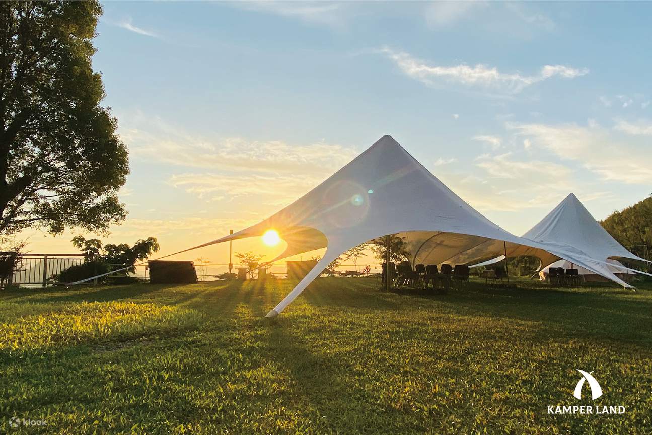 苗栗：カンペルランドでのファミリーグランピング体験