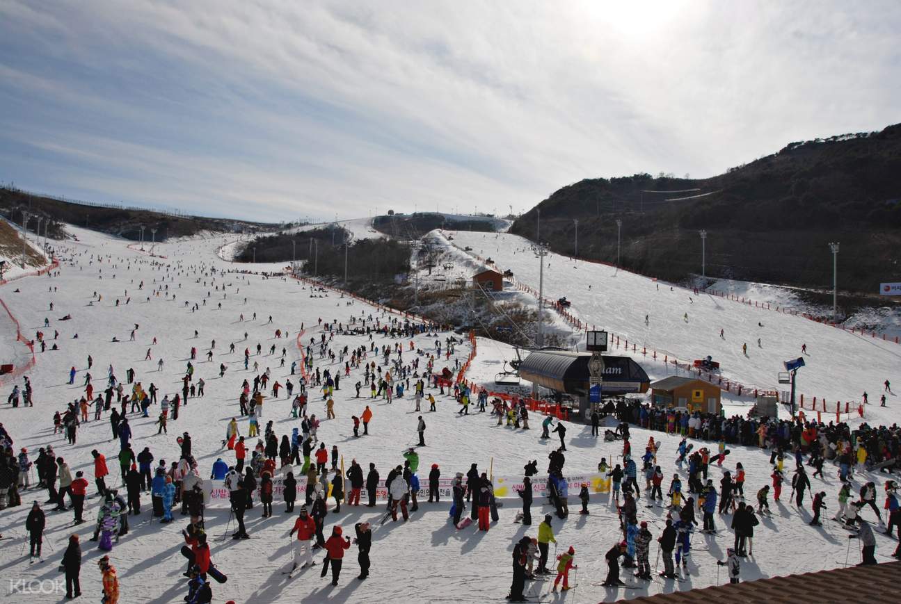 釜山周邊慶尚南道梁山市伊甸園山谷滑雪度假村