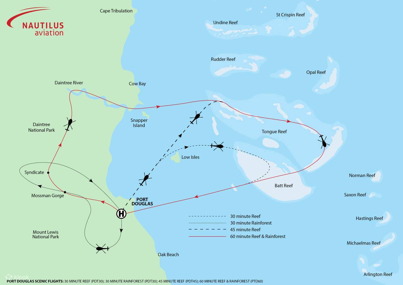 great barrier reef flight