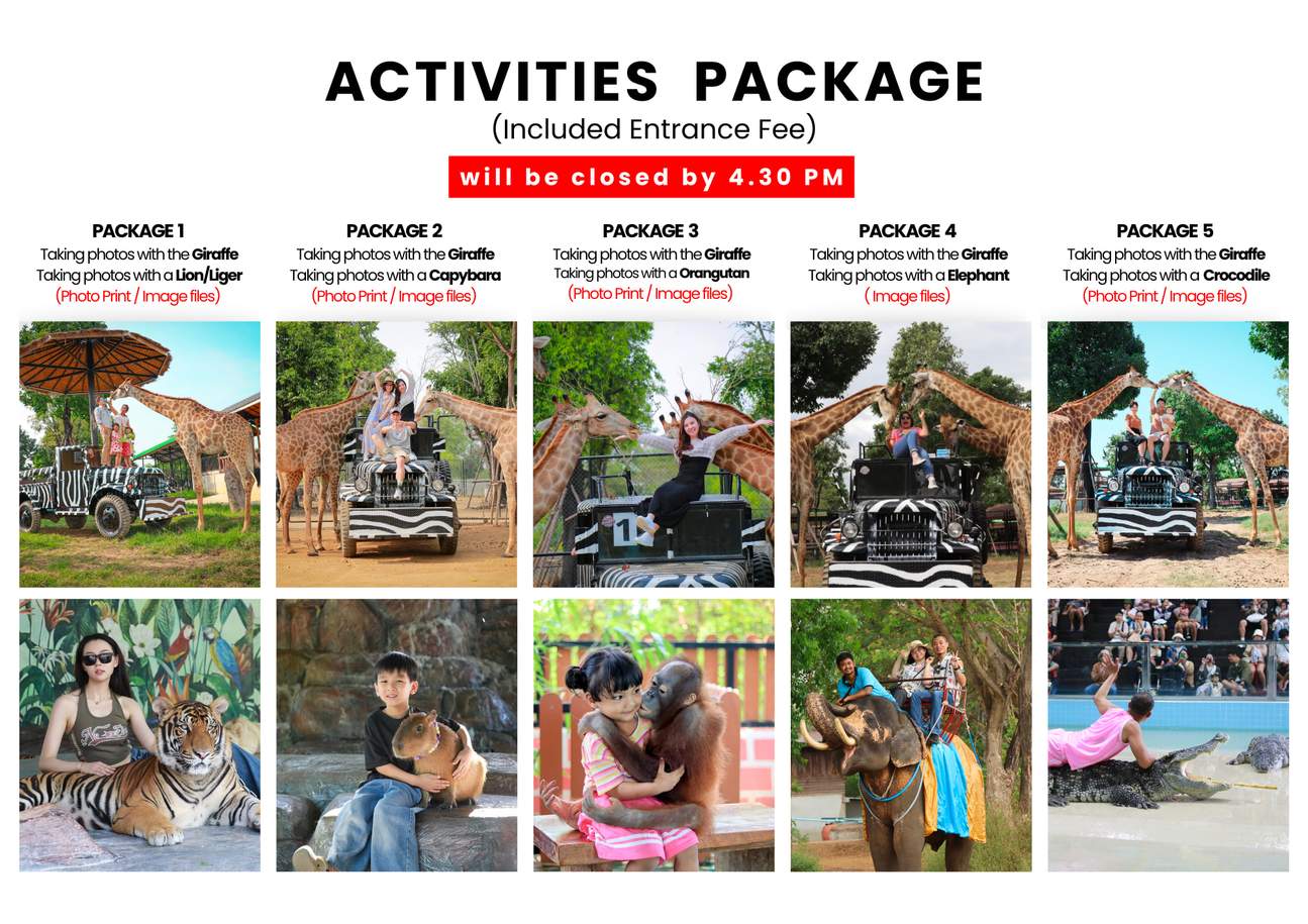 Vé Công Viên Sư Tử Sriayuthaya