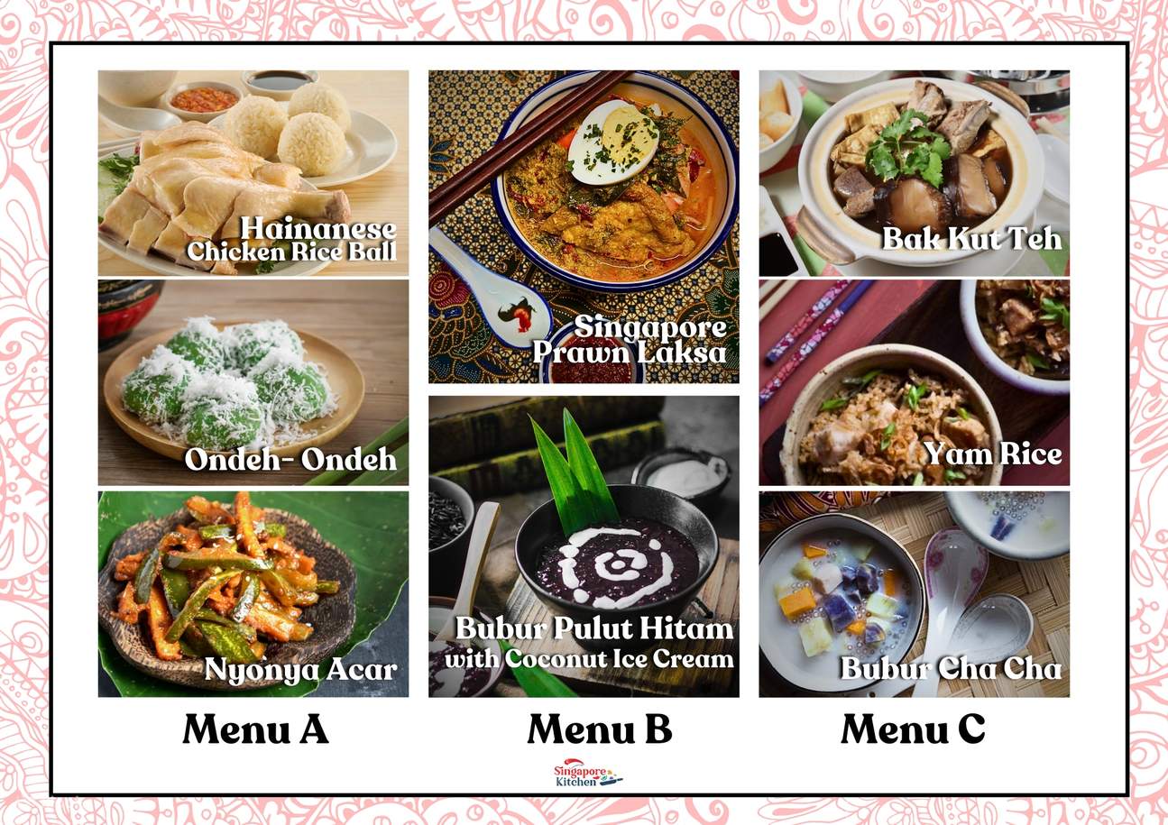 Choisissez un des menus pour cuisiner !