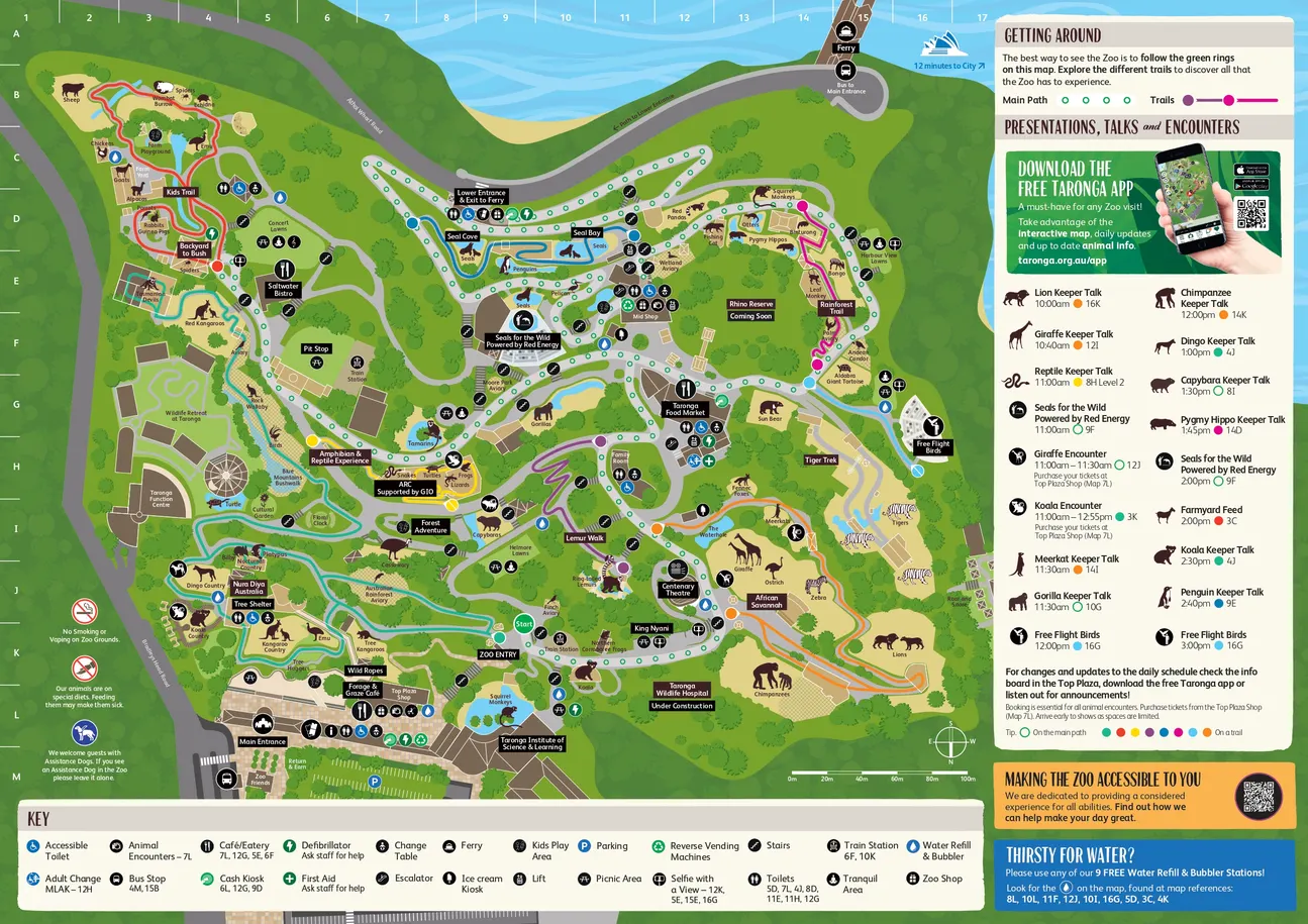 Taronga Zoo map