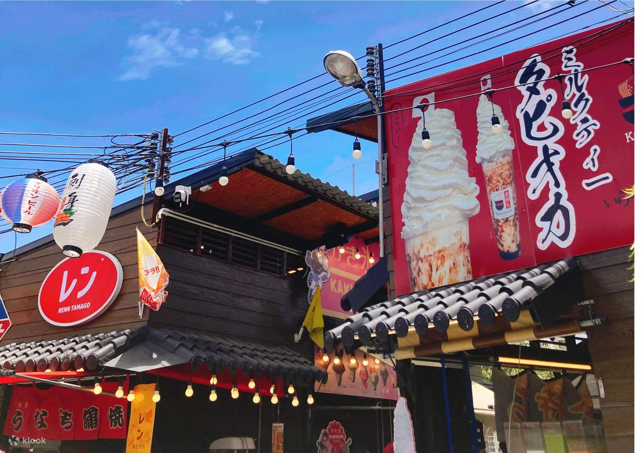 Free eSIM Bangsaen hidden Japanese Style(Airplane Cafe, Fish Market)