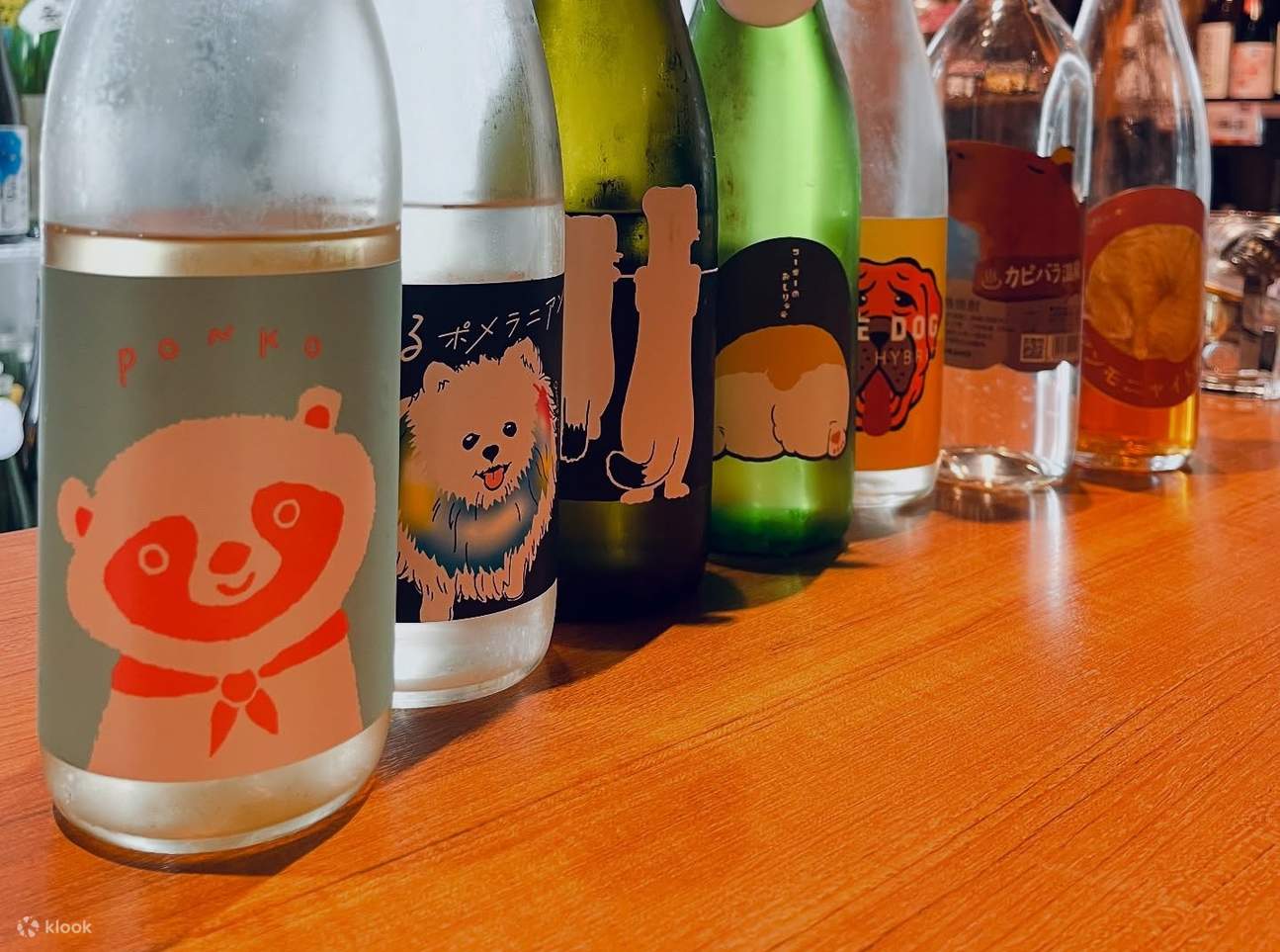 有許多標籤可愛的日本酒，選擇起來非常開心。