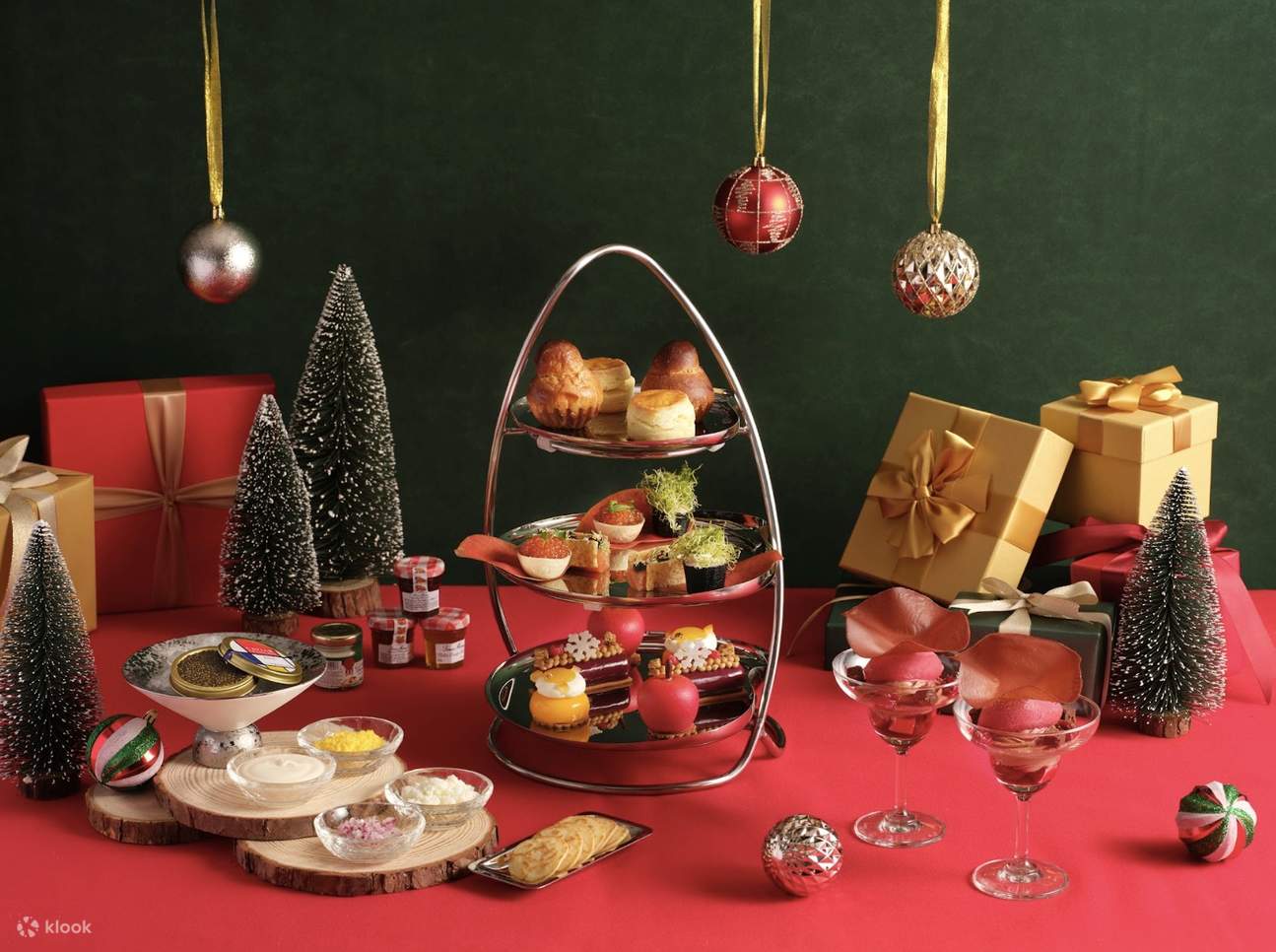 Kerry Hotel Hong Kong 香港嘉里酒店｜Lobby Lounge 大堂茶座｜Hi Tea, Set Champagne Pinggan Meja Makanan Laut Malam Tahun Baru