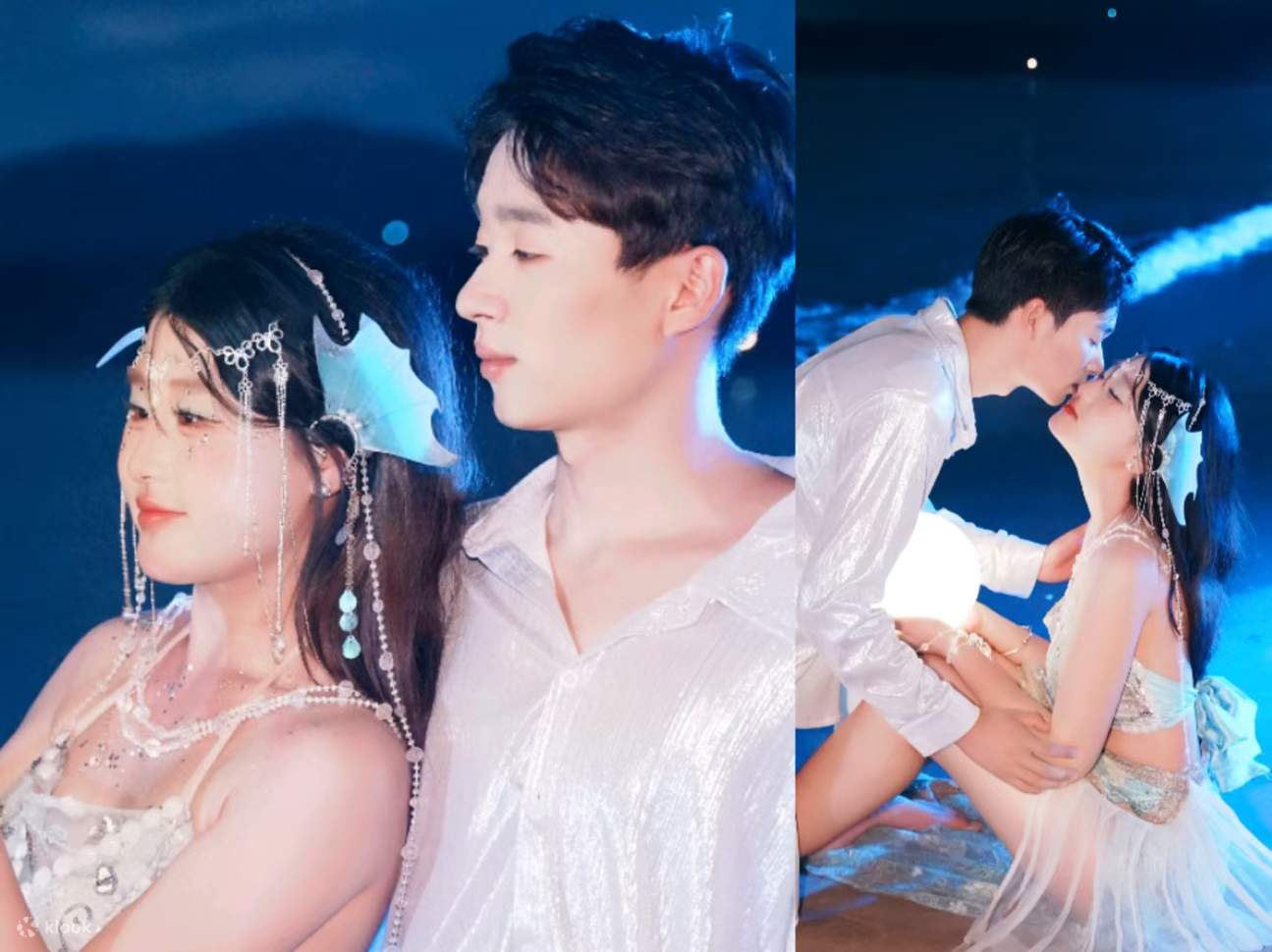 싼야 여행 스냅 촬영 체험 (호우하이 밀착 촬영 + 인어 사진 + 우즈저우다오 밀착 촬영 + 의상 + 메이크업 체험)