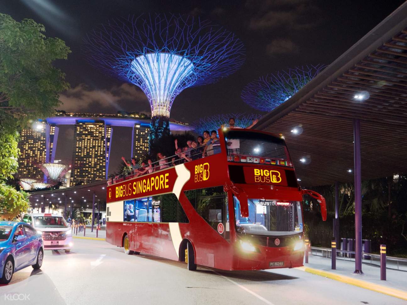 big bus 双层城市观光巴士夜游新加坡