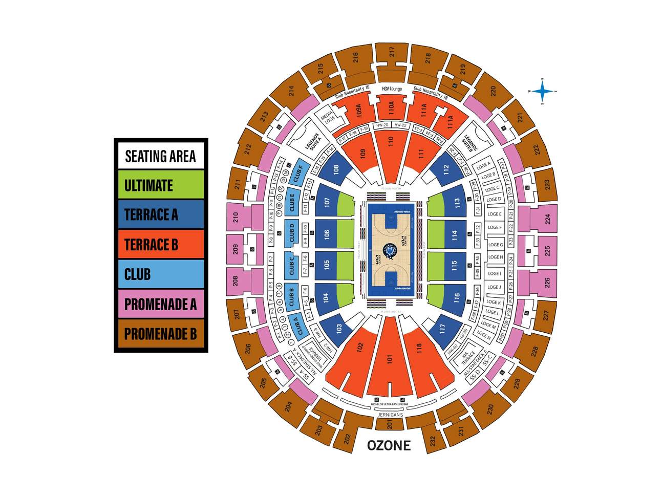 Carta Tempat Duduk Pelancongan Orlando Magic