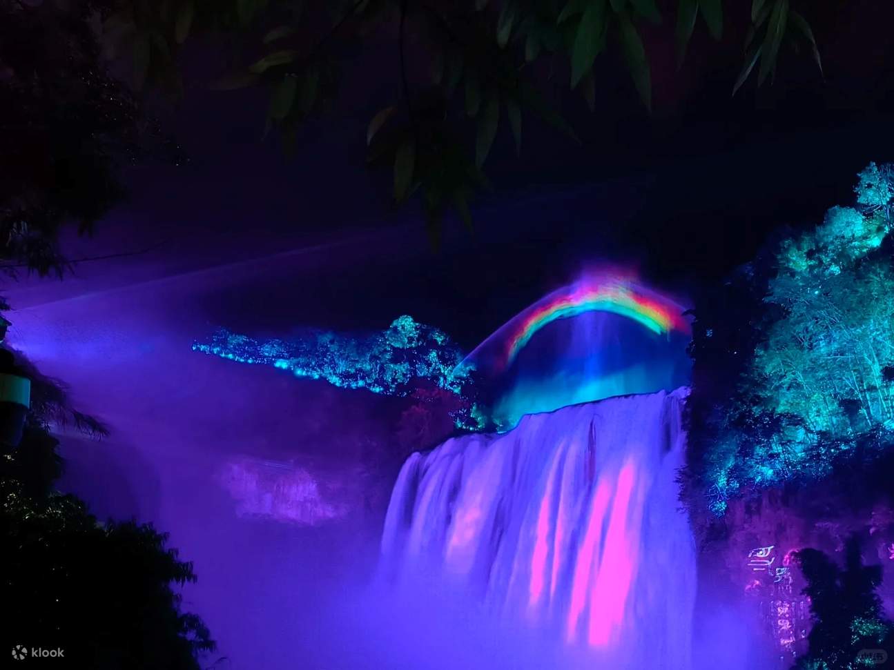 Waterfall Ripple Reference Night Huangguoshu Waterfall Night Tour (including scenic performance) ticket ...