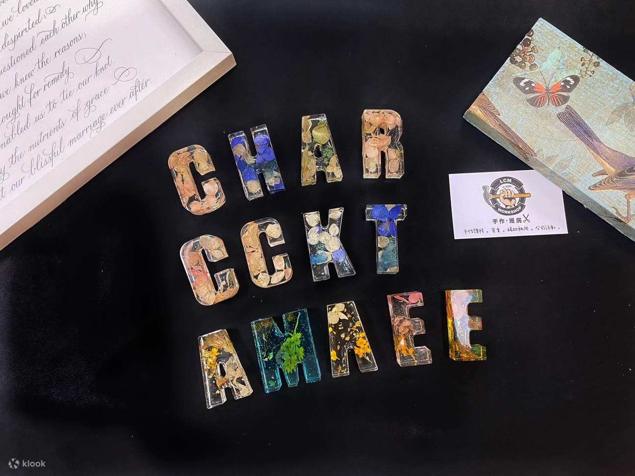 Clase de artesanía - Taller de luz nocturna con alfabeto de cristal ｜ Taller de llavero con alfabeto de cristal ｜ Causeway Bay