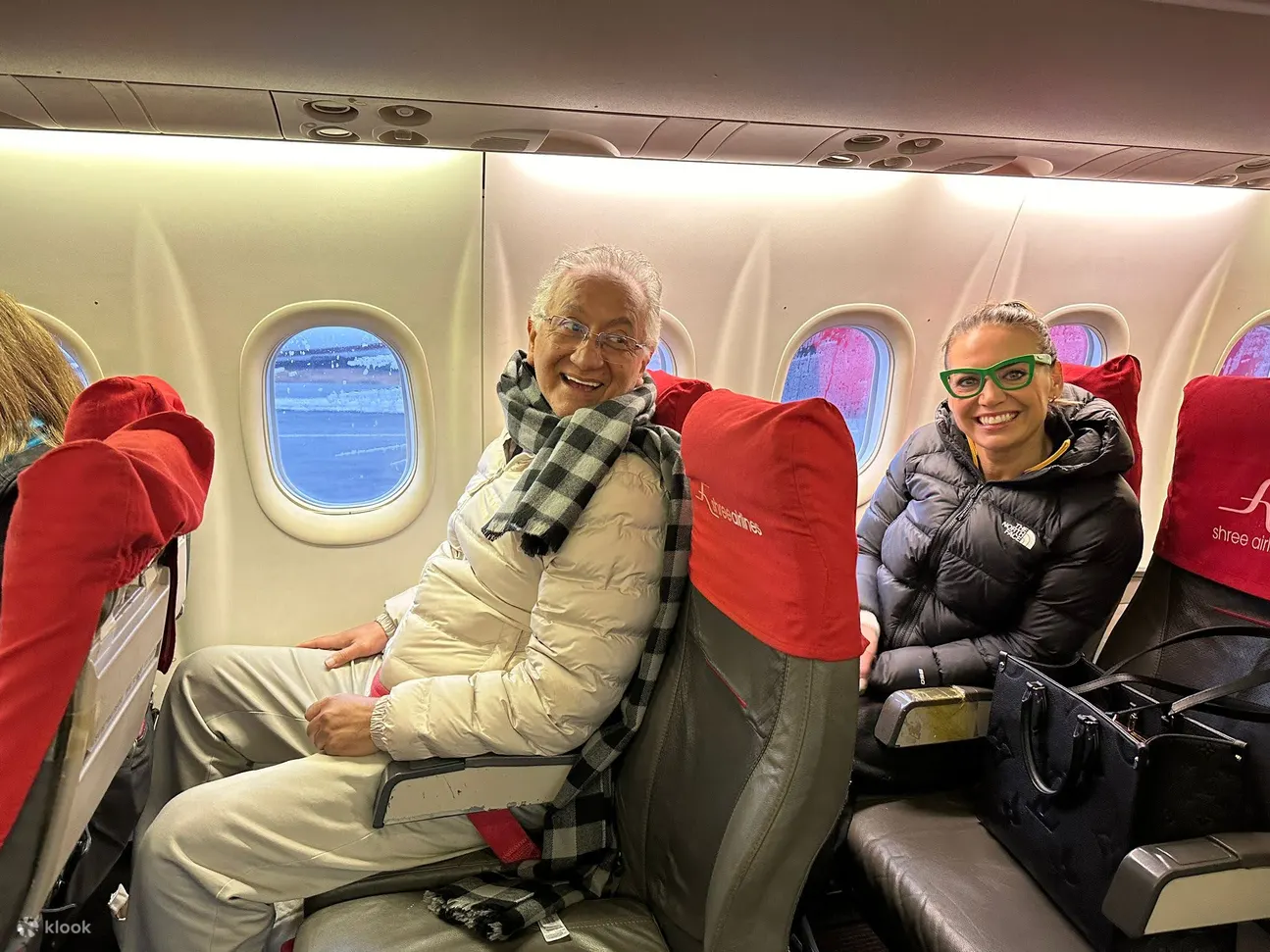 飞行途中的旅客