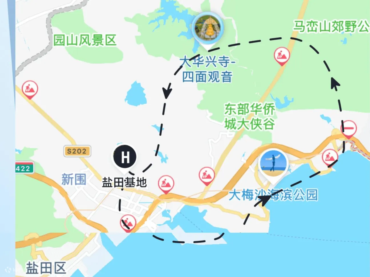 深圳盐田直升机观光体验
