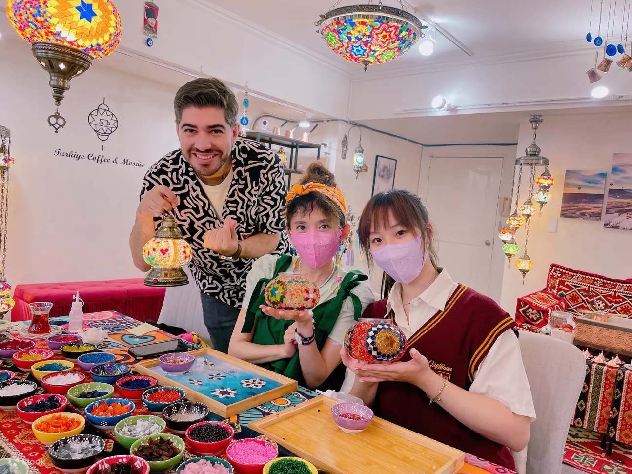 台北｜Turkiye Coffee&Mosaic studio｜土耳其DIY体验｜沙煮咖啡・马赛克灯