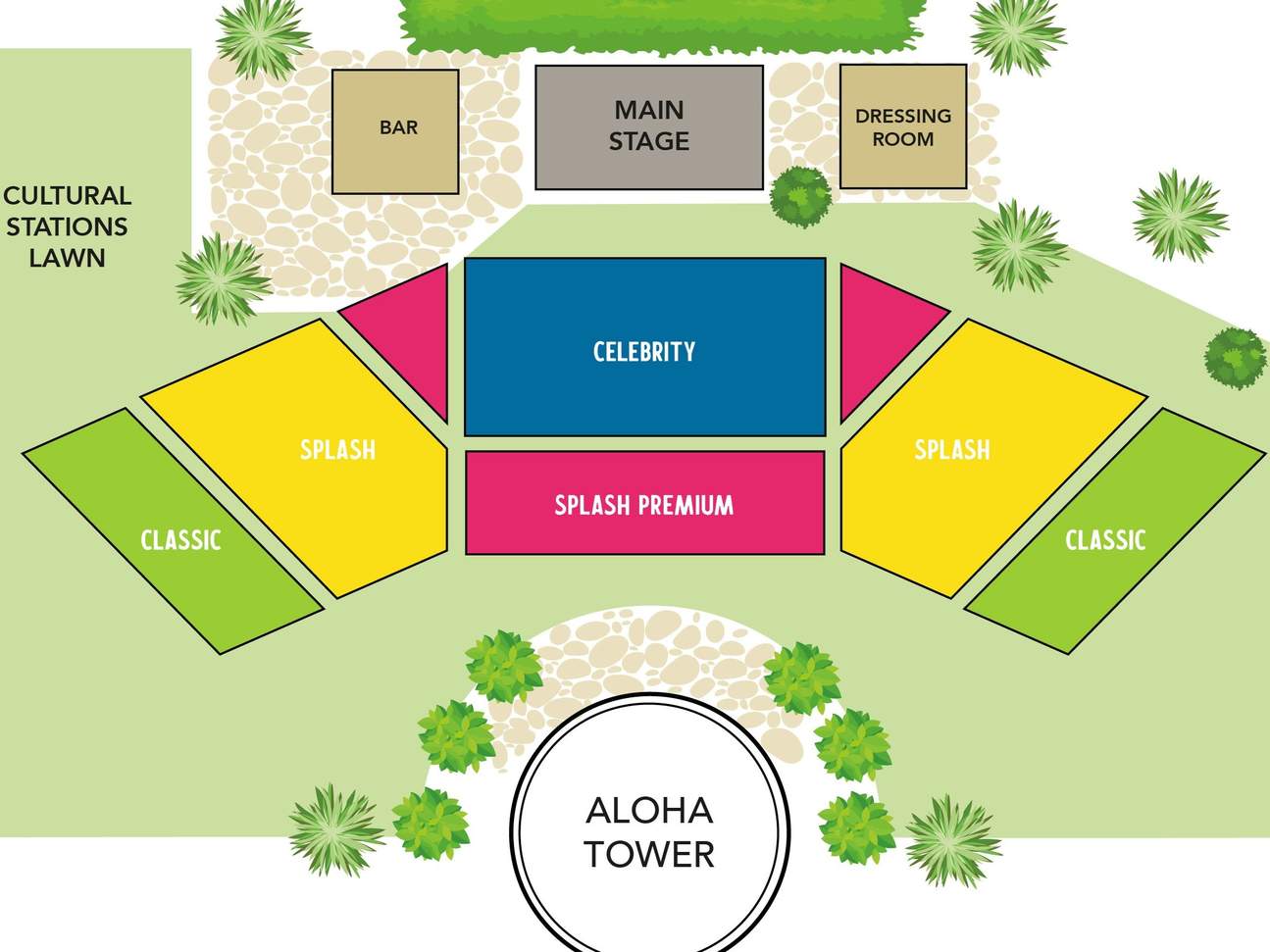 Elija sus secciones de asientos preferidas consultando los planos de asientos detallados.
