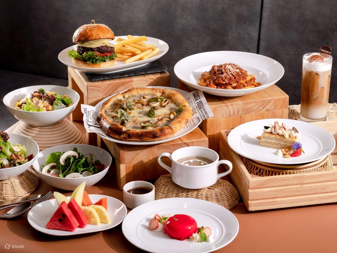 Breakfast Buffet and Lunch Set with unlimited coffee or tea at Plate