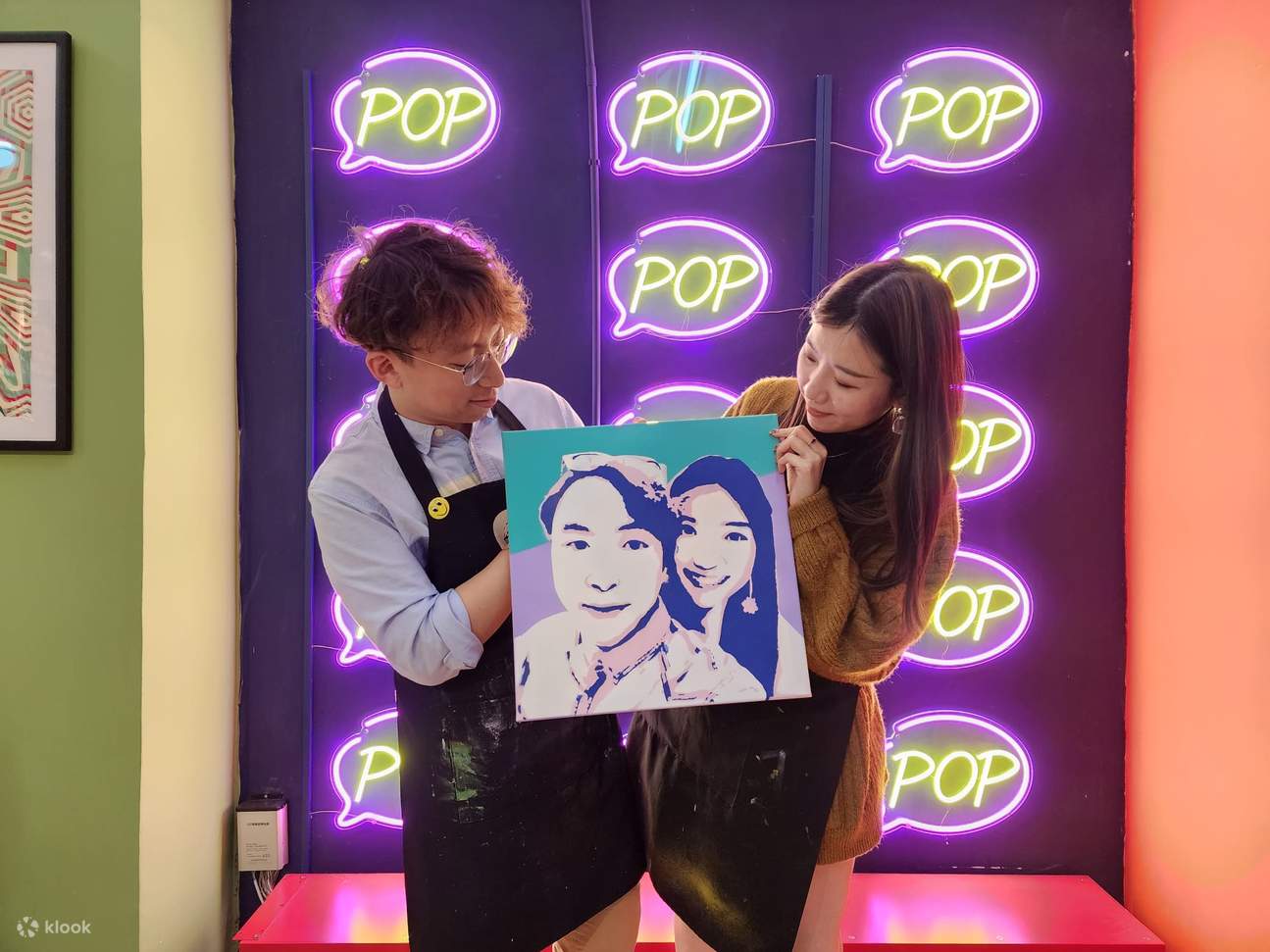 Popduction - Exclusive PopArt portrait spray painting experience workshop｜Parent-child class｜Couples class｜Central