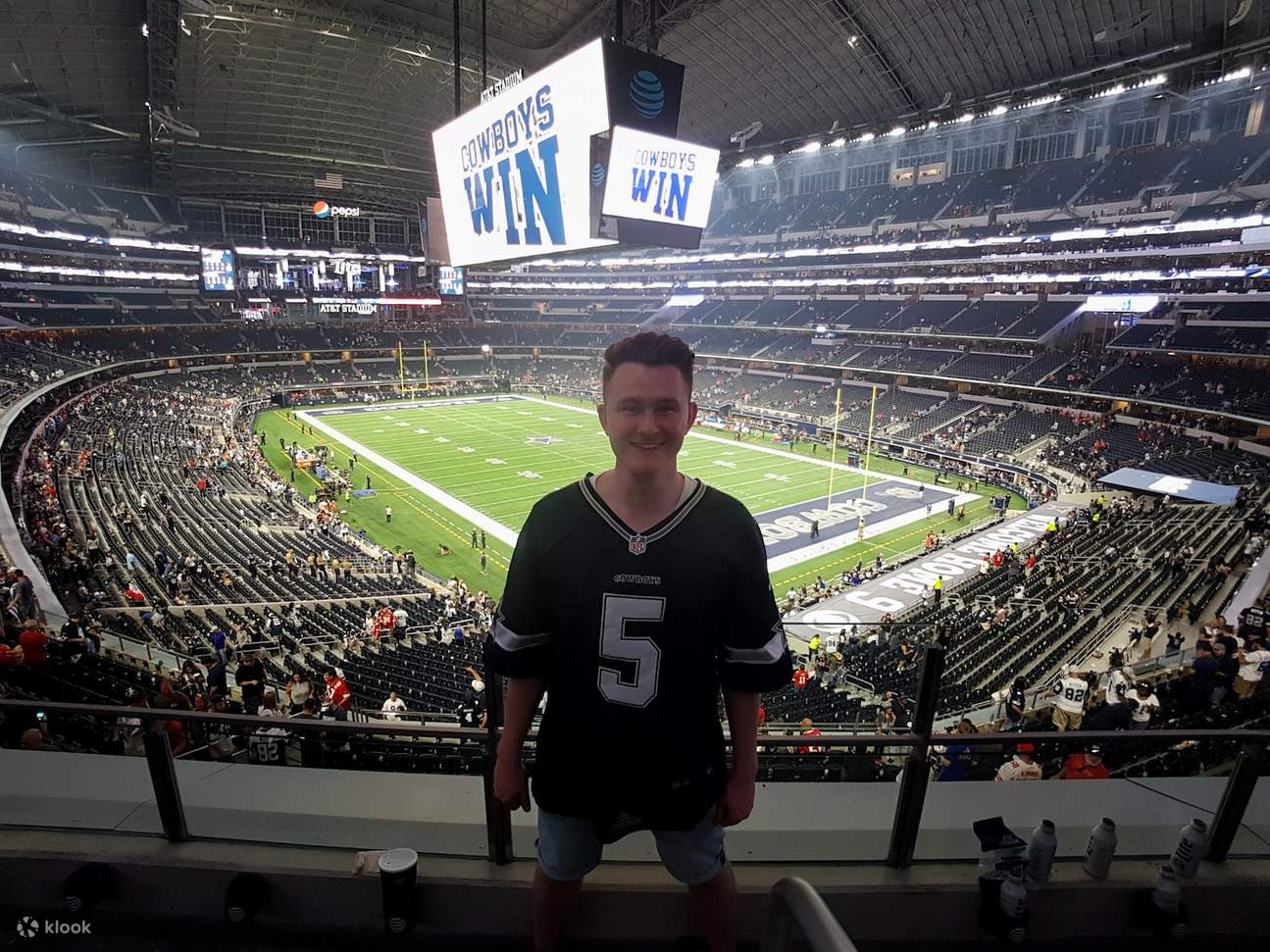 Capture Instagram-worthy moments as a proud Dallas Cowboys fan, surrounded by the roaring crowd