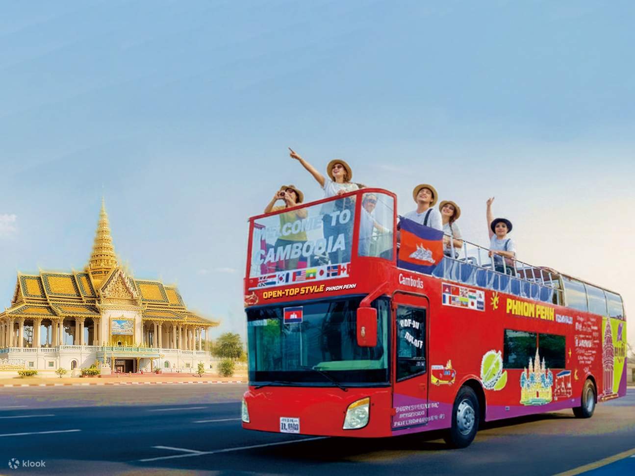 프놈펜: 무료 메콩강 크루즈가 포함된 홉온 홉오프 버스 티켓