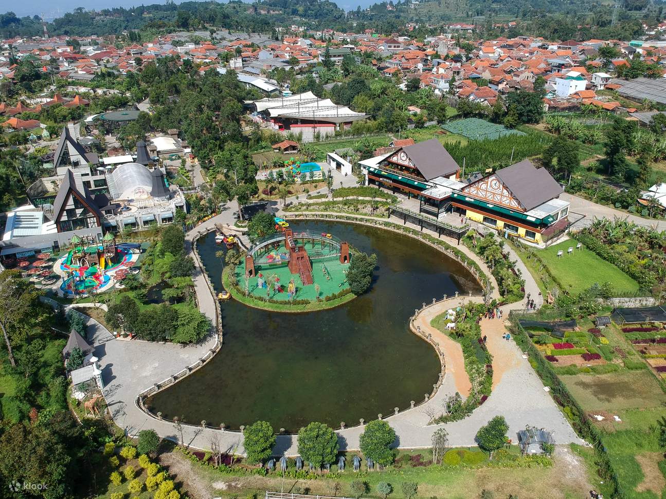 a panoramic view of the Lembang Park and Zoo