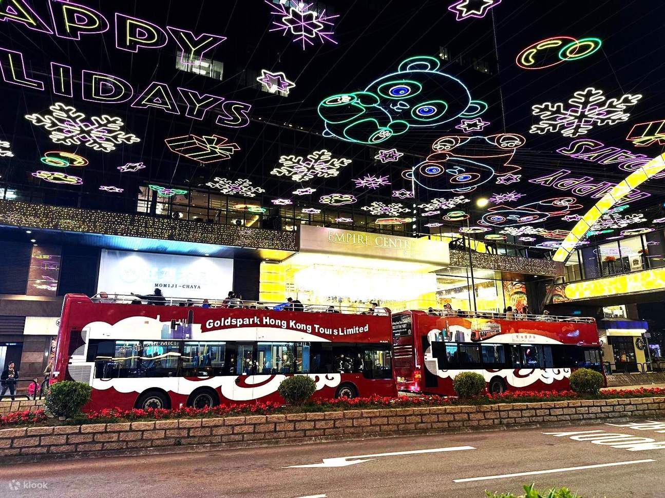 Hong Kong Christmas Open Top Bus Night Tour - Klook Singapore