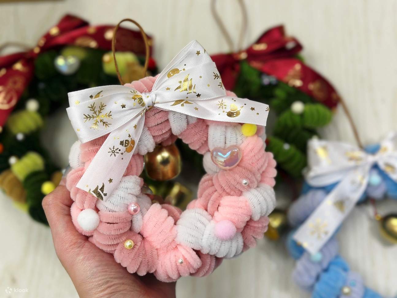 台北：扭扭棒花圈/圣诞树挂饰体验课