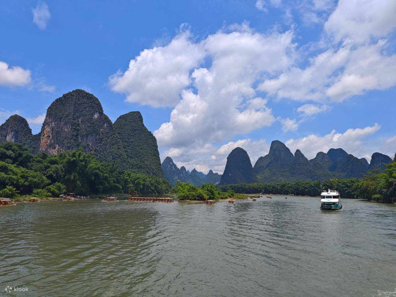 20 Rmb Guiling Excursión de un día a Guilin, río Li + balsa de bambú del río Yulong ...