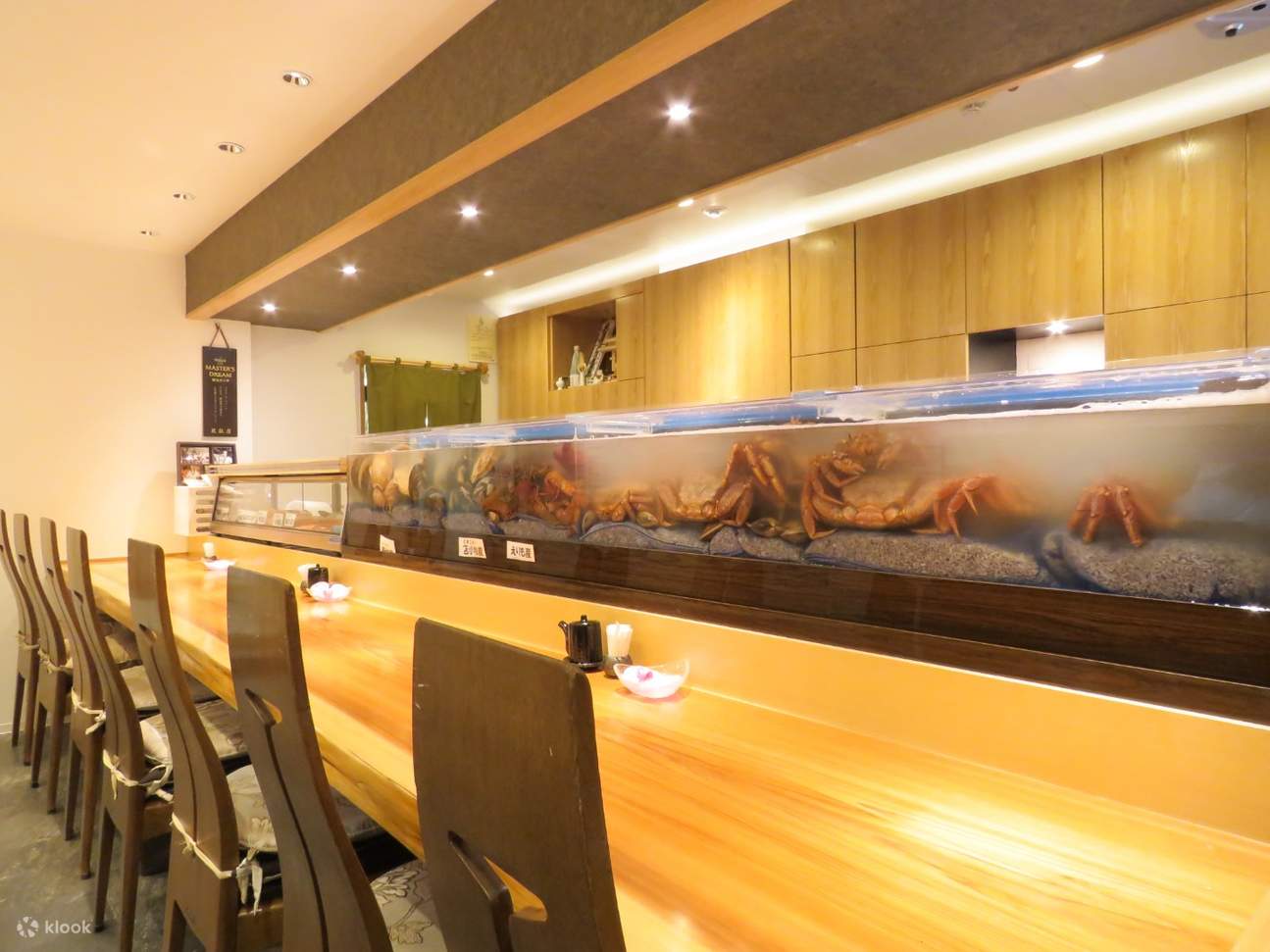 interior of Regional Cuisine OGA in in Sapporo Susukino