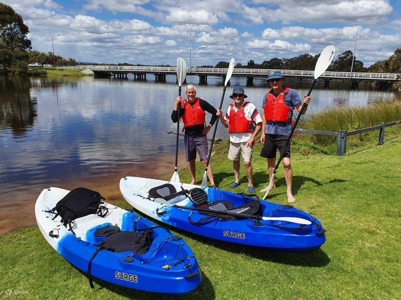 groupe de kayak à Perth