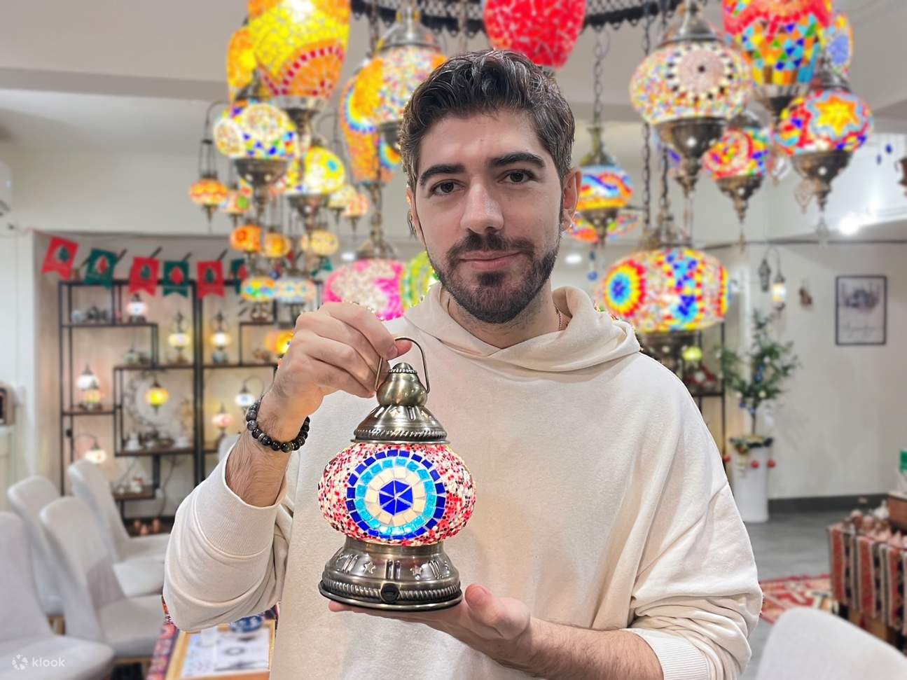 Taipei｜Turkiye Coffee&Mosaic studio｜Esperienza fai-da-te turca｜Caffè turco sulla sabbia・Lampada a mosaico