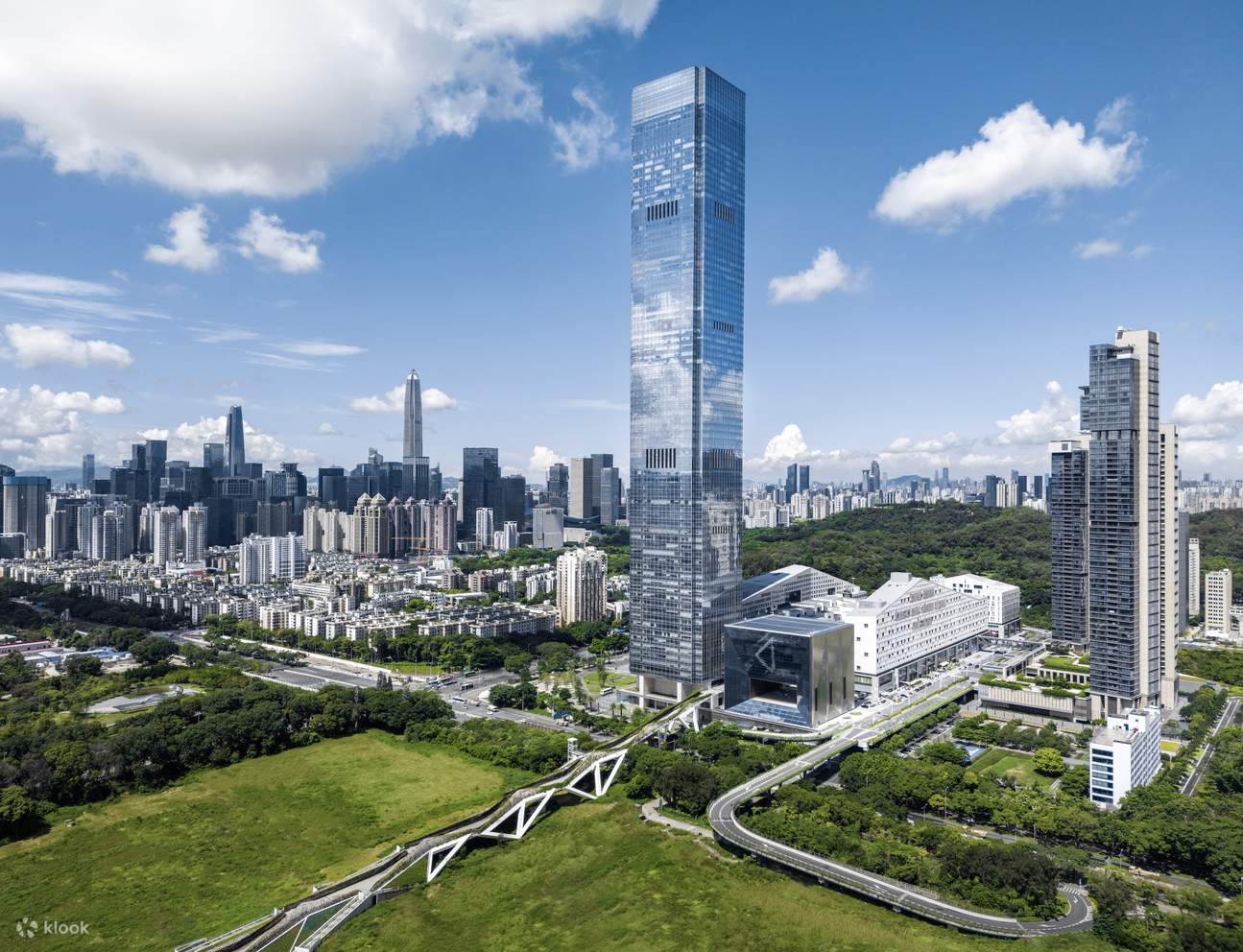 Hotel exterior and surrounding parks