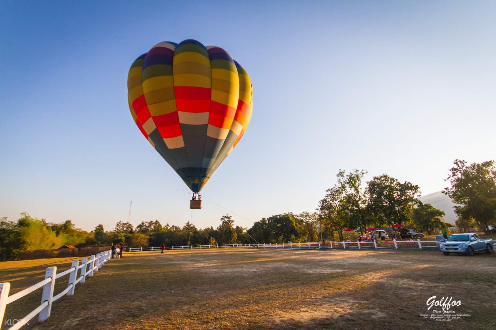 a hot air balloon ride