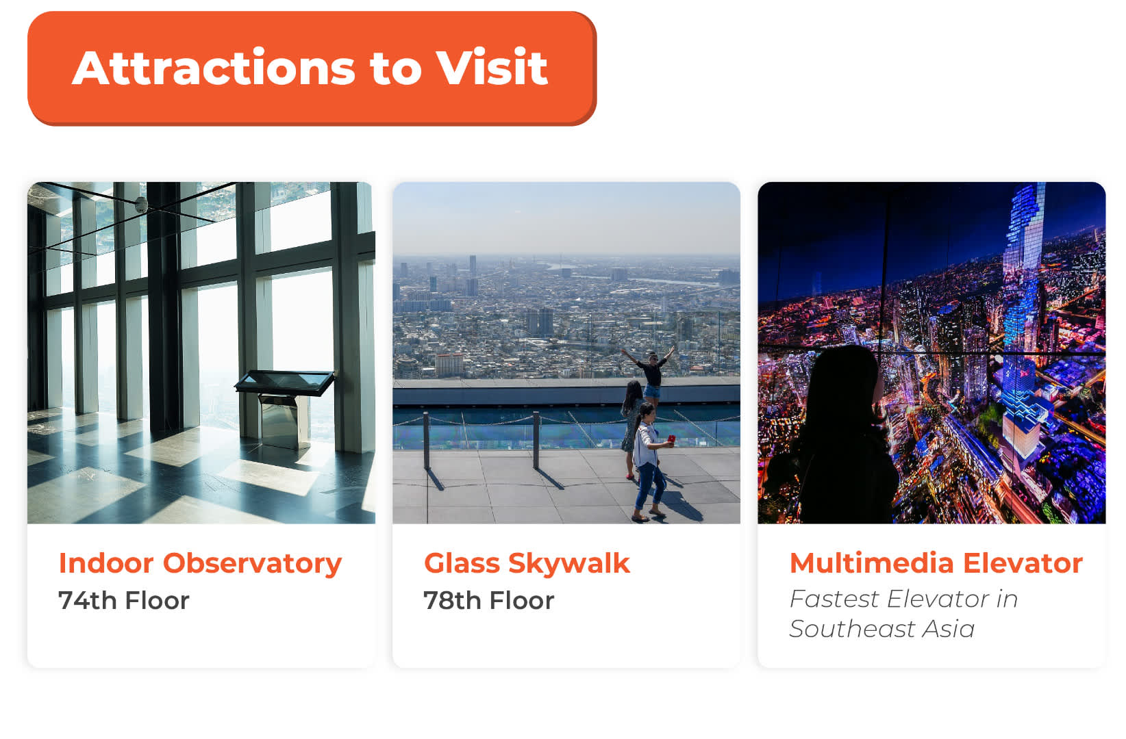 Exhilarating Offers On King Power Mahanakhon Skywalk Ticket In Bangkok Klook Us You walk up a flight of stairs to the entrance of the building where the skywalk is and you're right there.